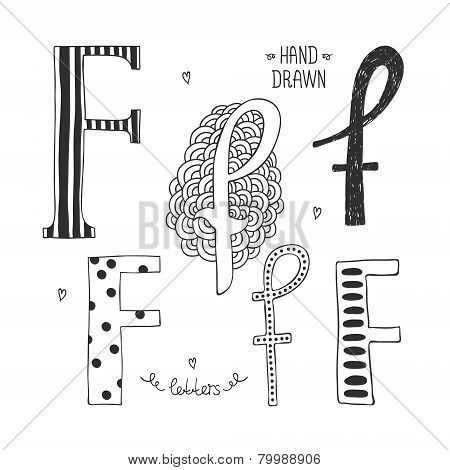 Vector hand drawn alphabet