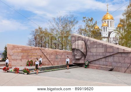 The Eternal Flame In The Memorial Complex In Samara, Russia
