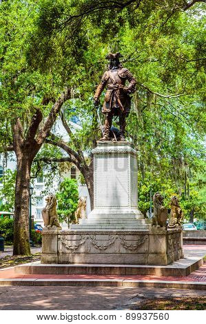 Memorial In Savannah For General Oglethorpe