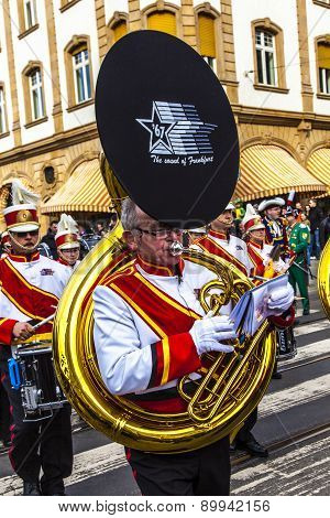 Carnivalists March To The Roemer With Music To Enter The Town Hall