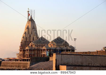 Somanath Temple At Sunset