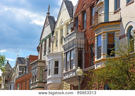 Residential architecture of Washington DC USA.