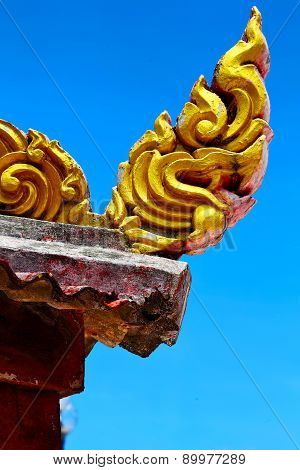 Bangkok In Thailand Incision Of The Buddha Gold  Temple