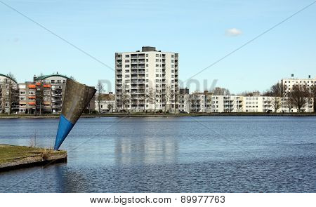 Apartments buildings.