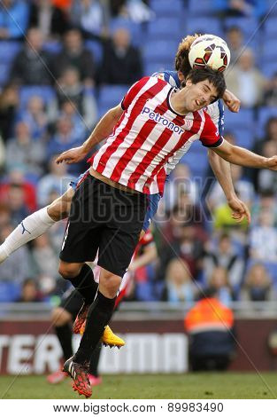 BARCELONA - APRIL, 12: Mikel San Jose of Athletic Club Bilbao during a Spanish League match against RCD Espanyol at the Power8 Stadium on April 12 2015 in Barcelona Spain
