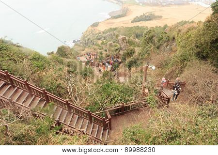 Stairs Volcanic Island Of Jeju South Korea