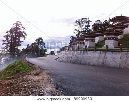 Beautiful Scenery In The Countryside Of Bhutan