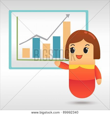 Businesswoman Plan Business Strategy
