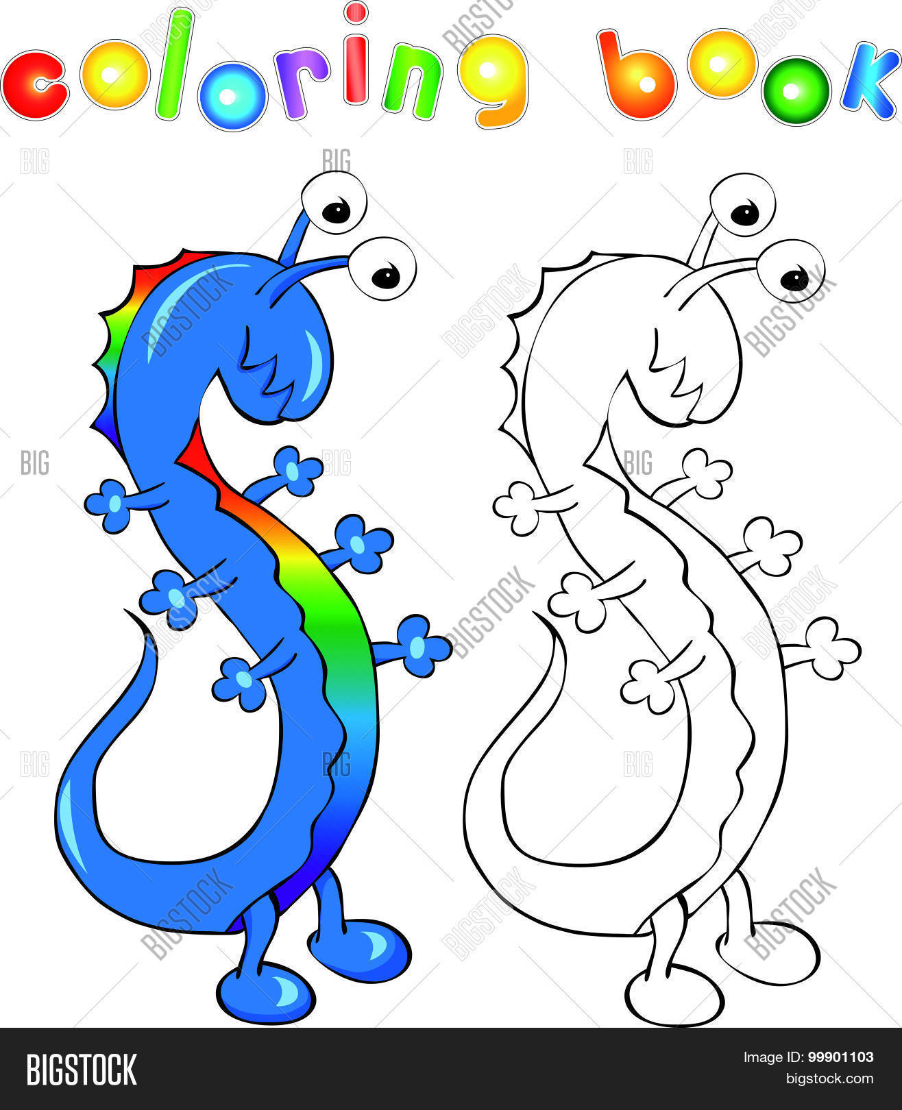 Coloring Book Rainbow Vector & Photo (Free Trial) | Bigstock
