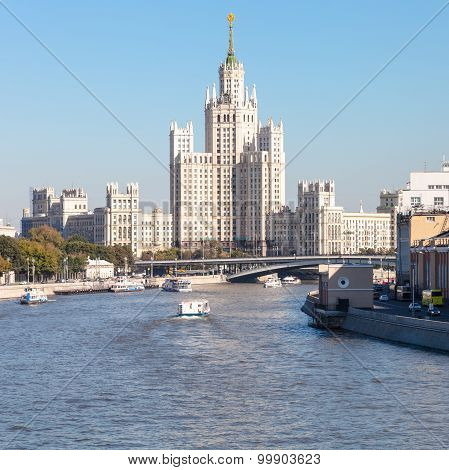 Kotelnicheskaya Embankment Building In Moscow