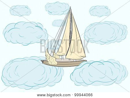Flying sailboat