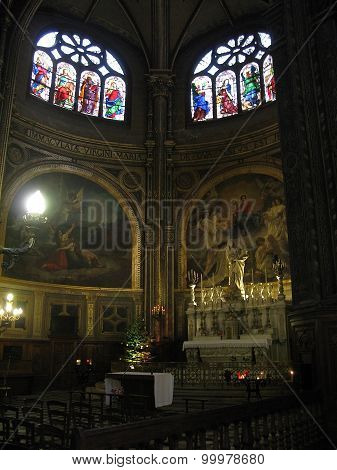 Church interior Saint-Eustache Paris