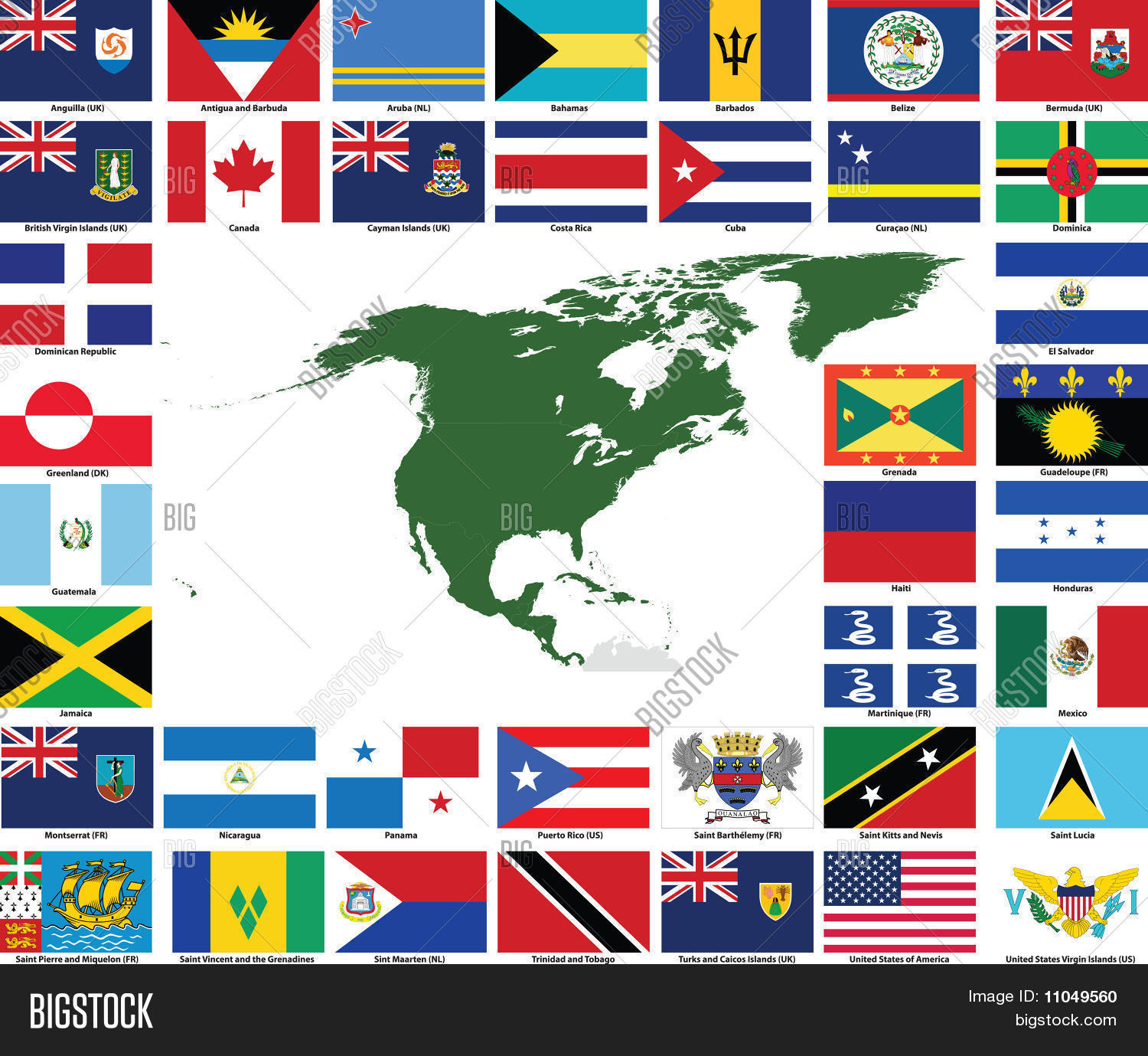 North And Central America Vector - 11049560
