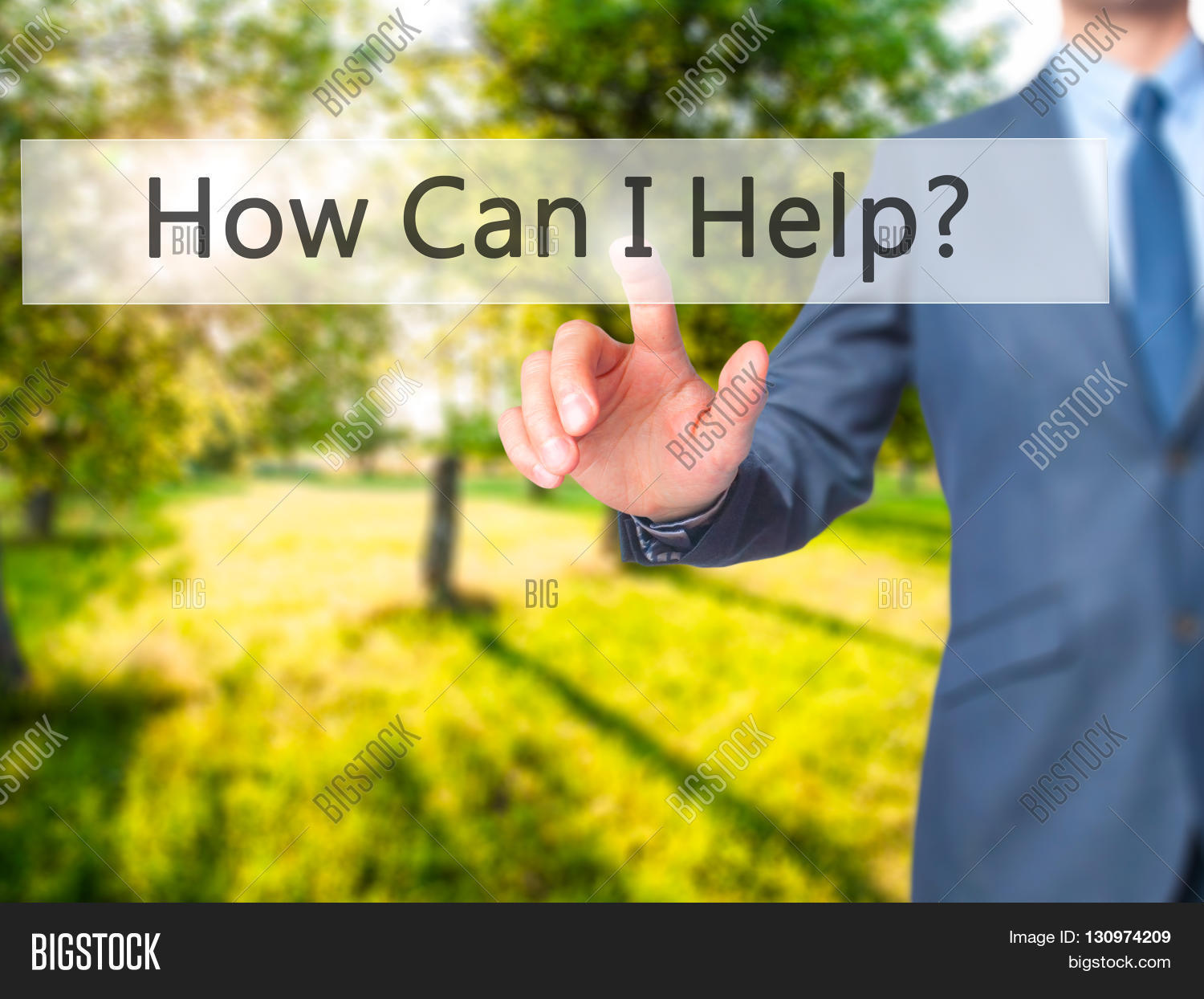 businessman hand pressing button on touch screen interface.
