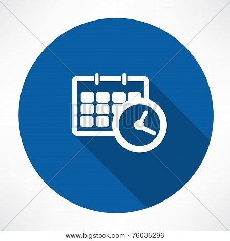 calendar with clock icon