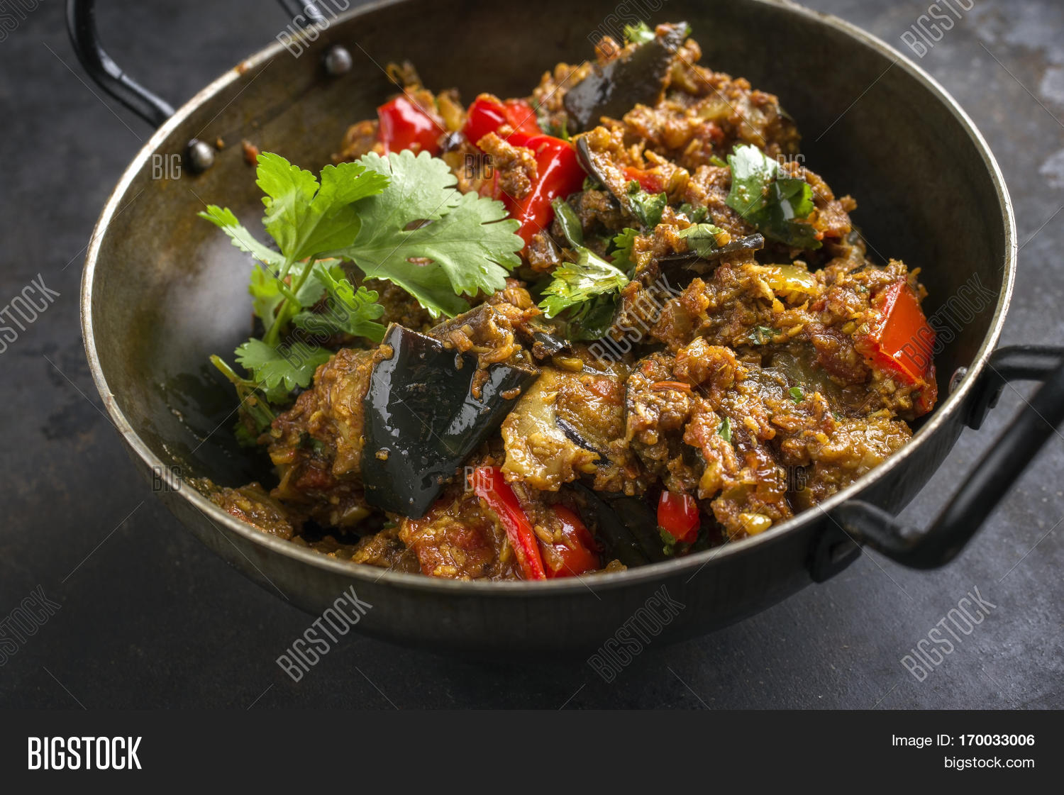 brinjal masala fry in bowl