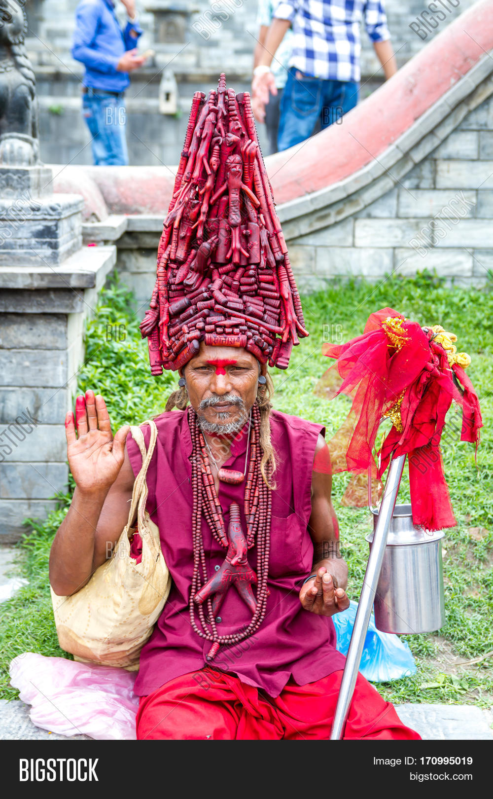 kathmandunepal - nov 62016: colorful sadhu at mahashivatri