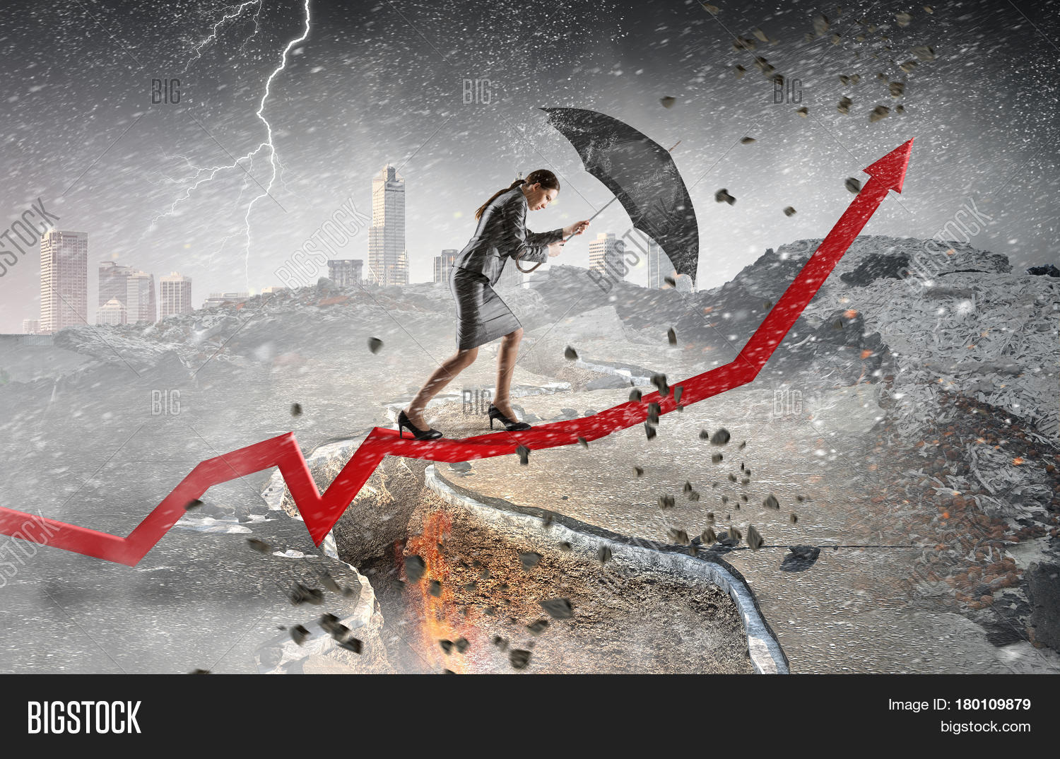 overcoming challenges and crisis . mixed media . mixed media