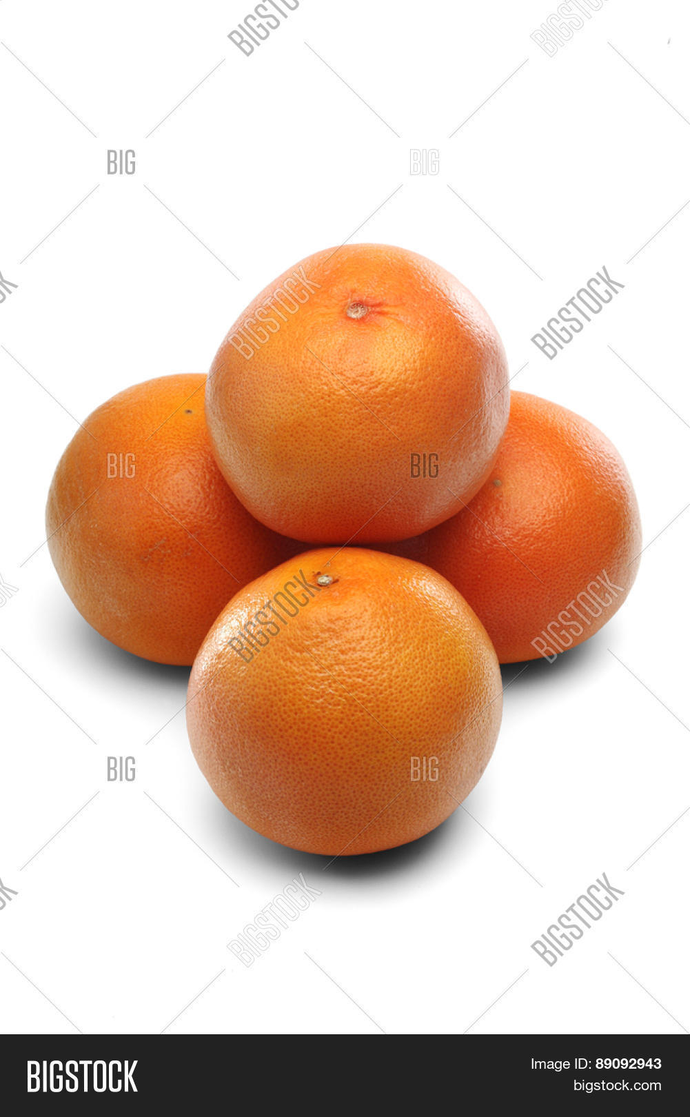 grapefruits on white background - close-up