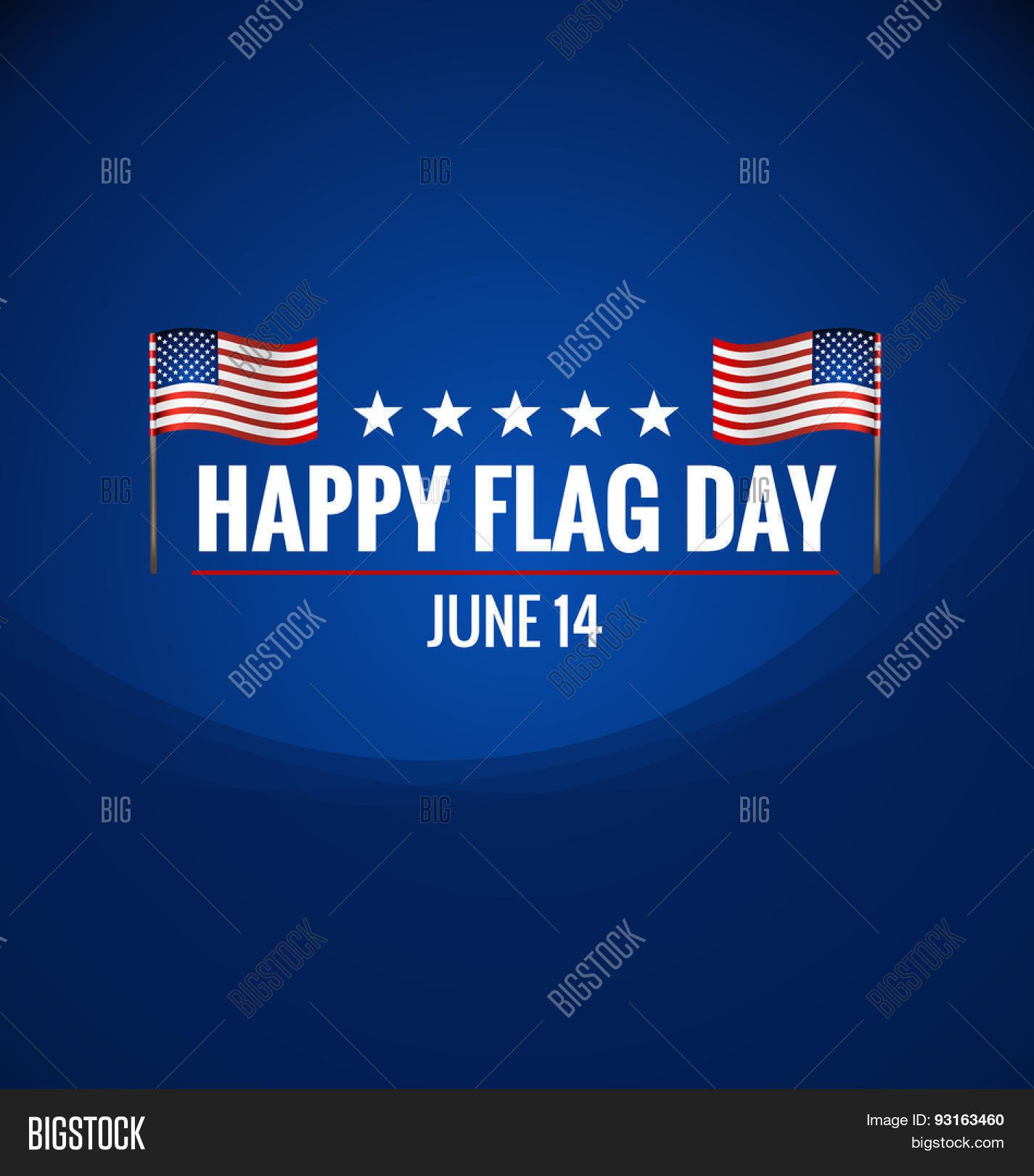 american flag day, 14 of june flag day. vector illustration.