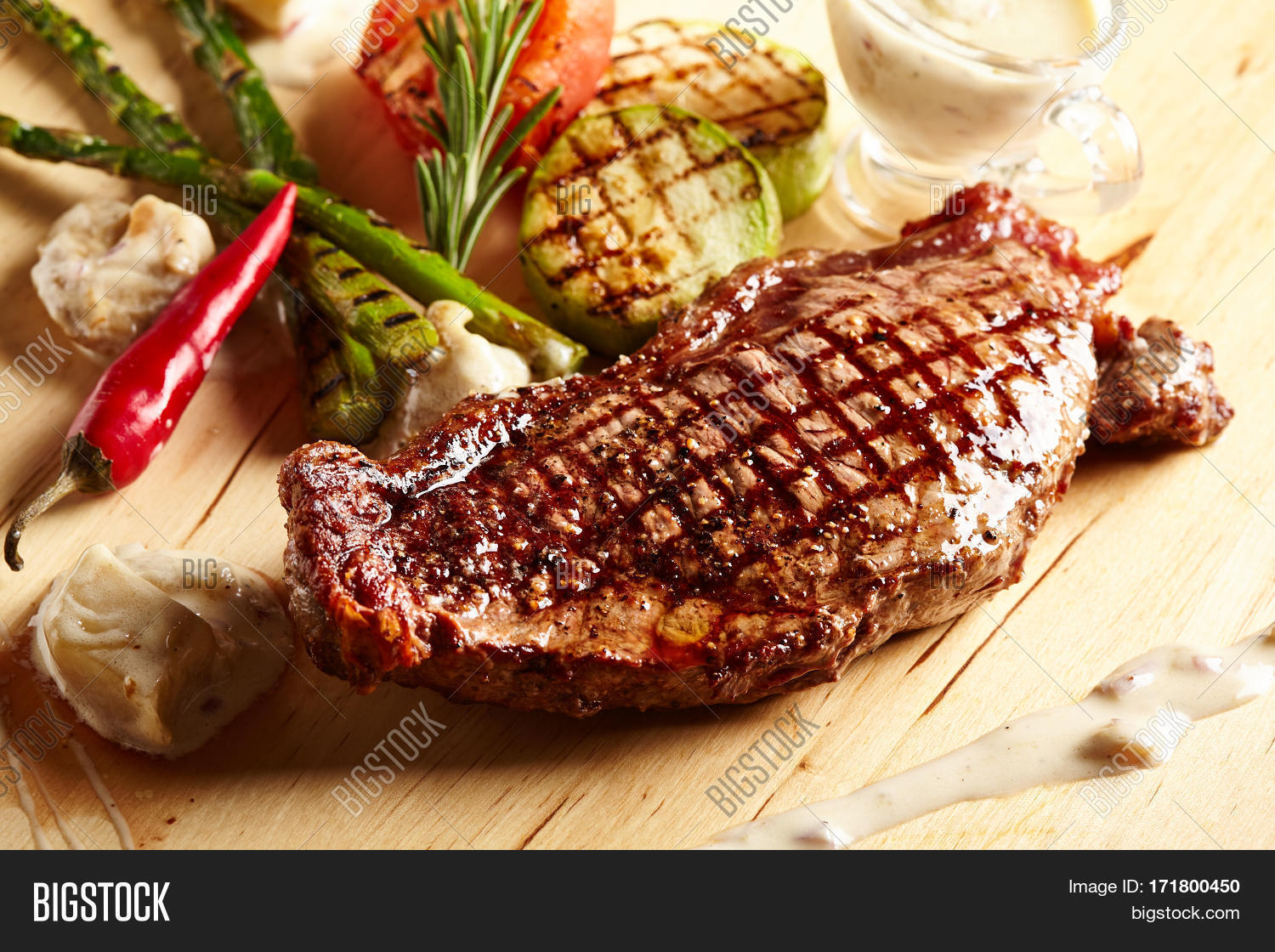 beef steak - bbq strip steak (grilled beef strip loin steak)
