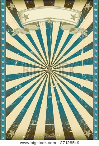 a vintage blue poster with a texture.