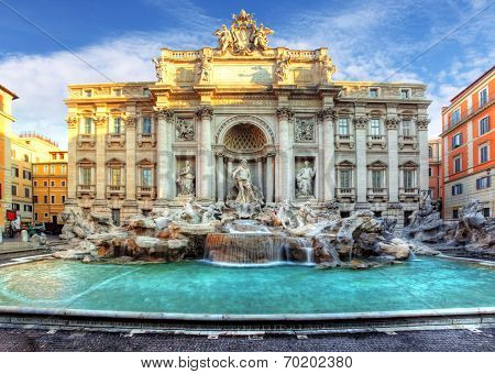 trevi fountain, rome, italy.