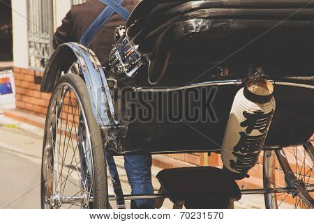 rickshaw in kyoto japan