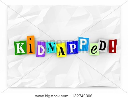 Kidnapped Word Ransom Note Threat Image & Kidnapped Word Ransom Note Threat Image &
