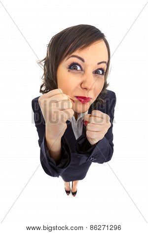 excited businesswoman