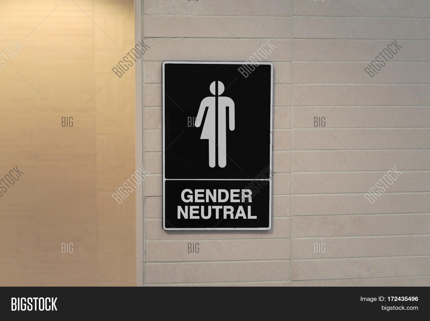 gender neutral restroom sign that says, gender neutral.