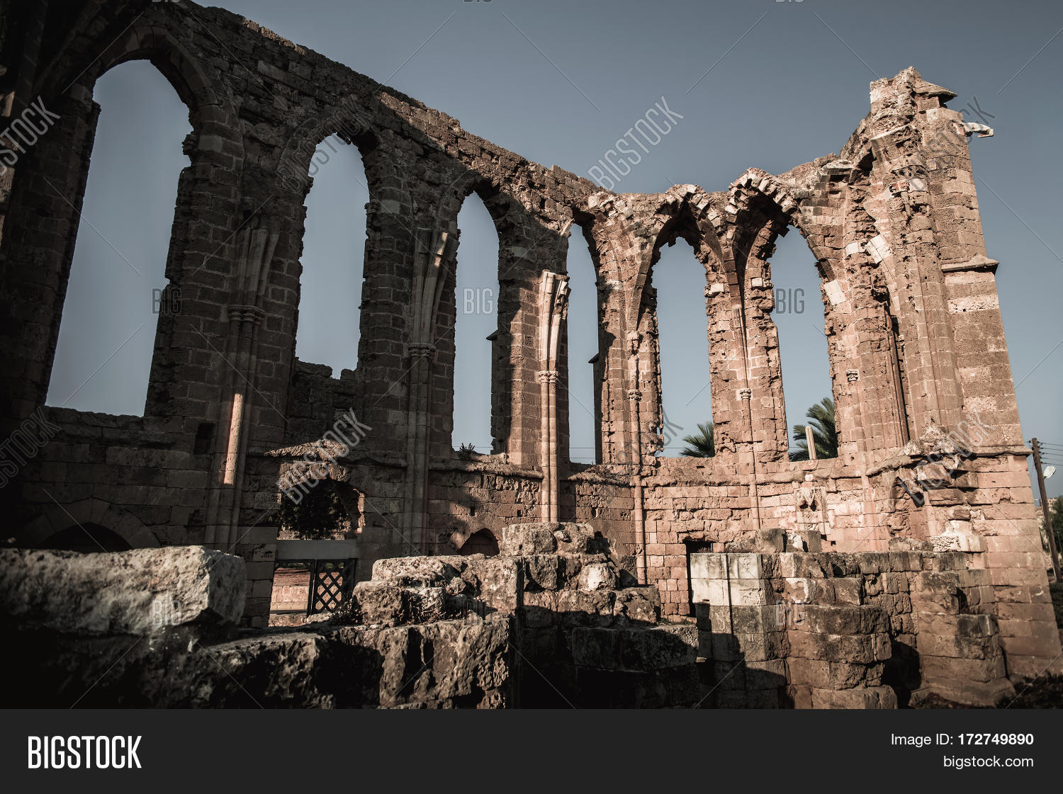 ruins of the church of st. georges of the latins.