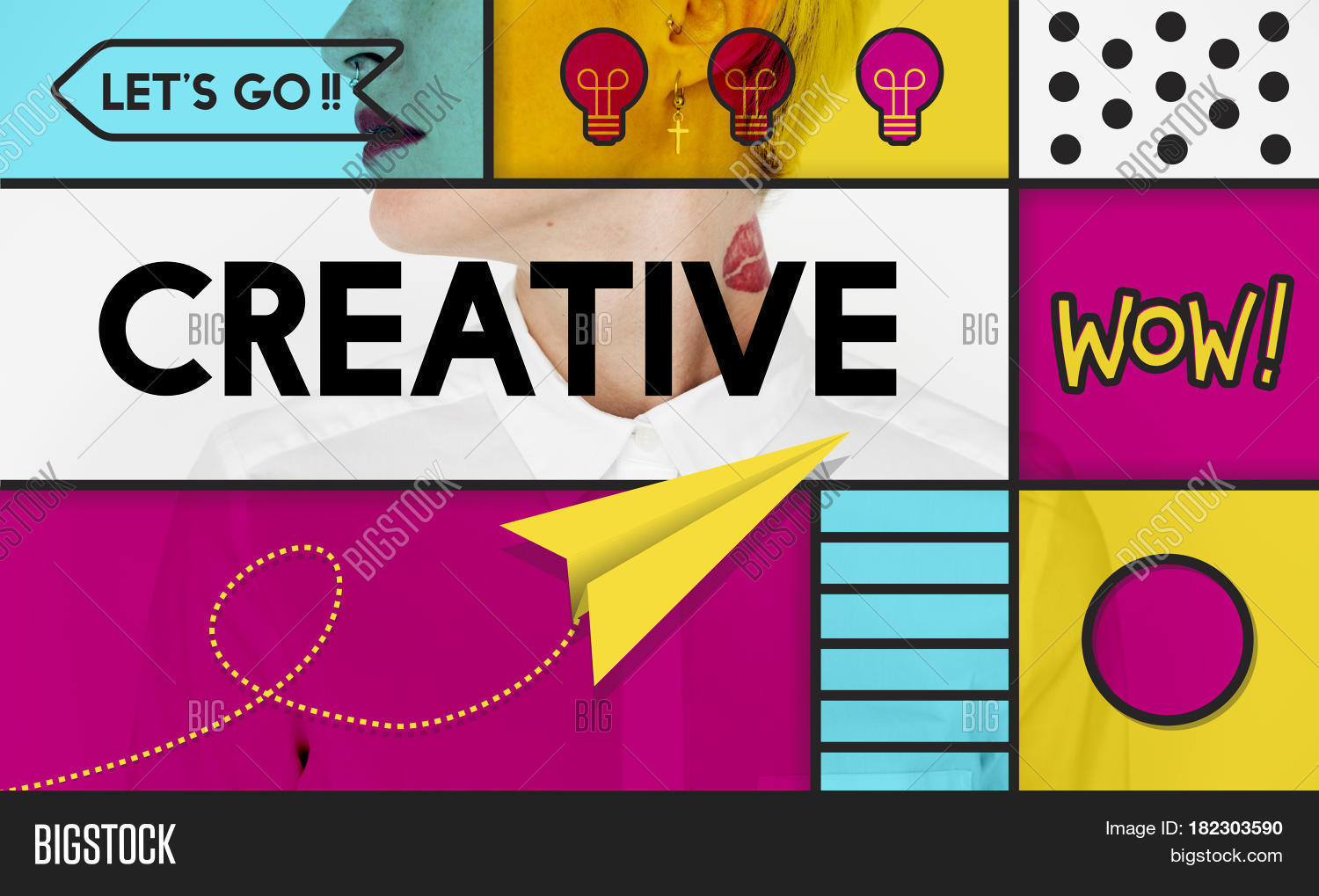 creative ideas imagination paper airplane light bulb