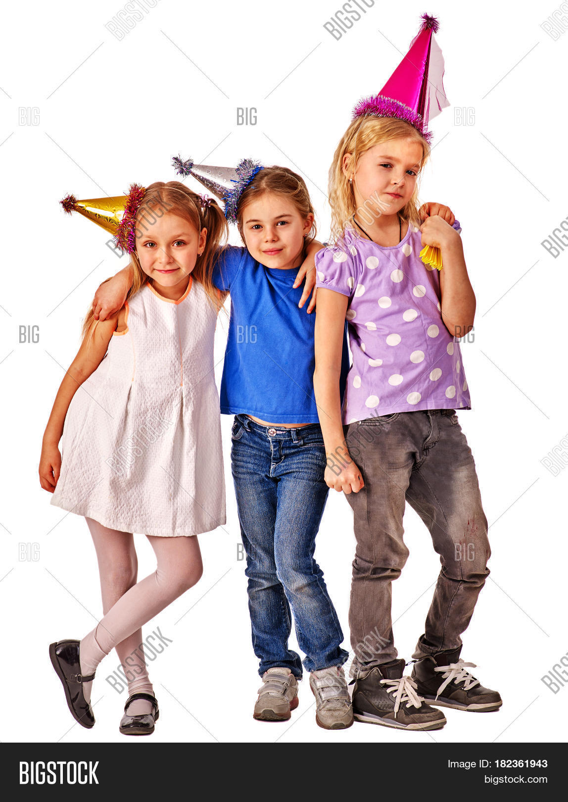 children celebrate party together with happy girl and boy