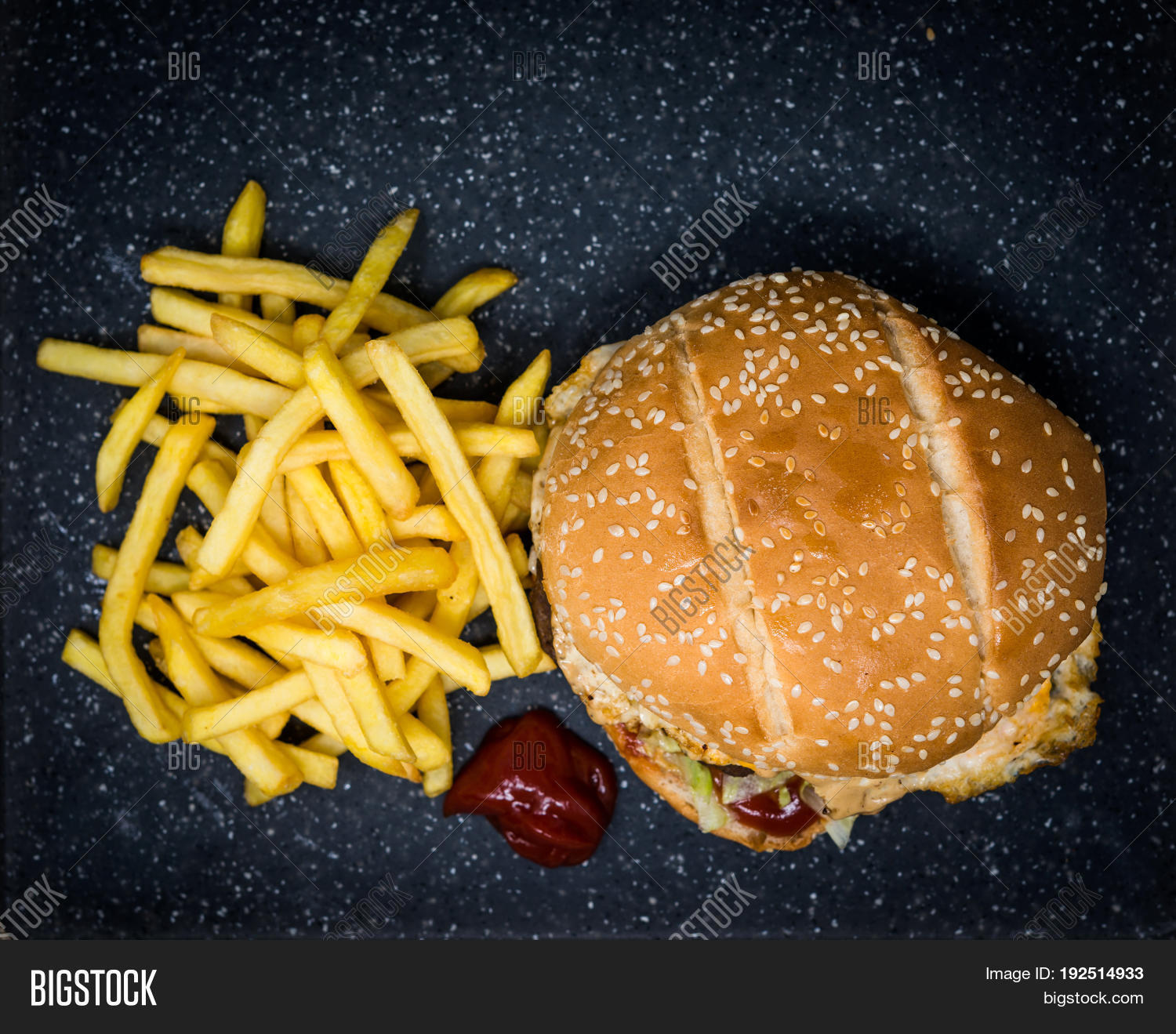 cheese burger - american cheese burger with golden french fries