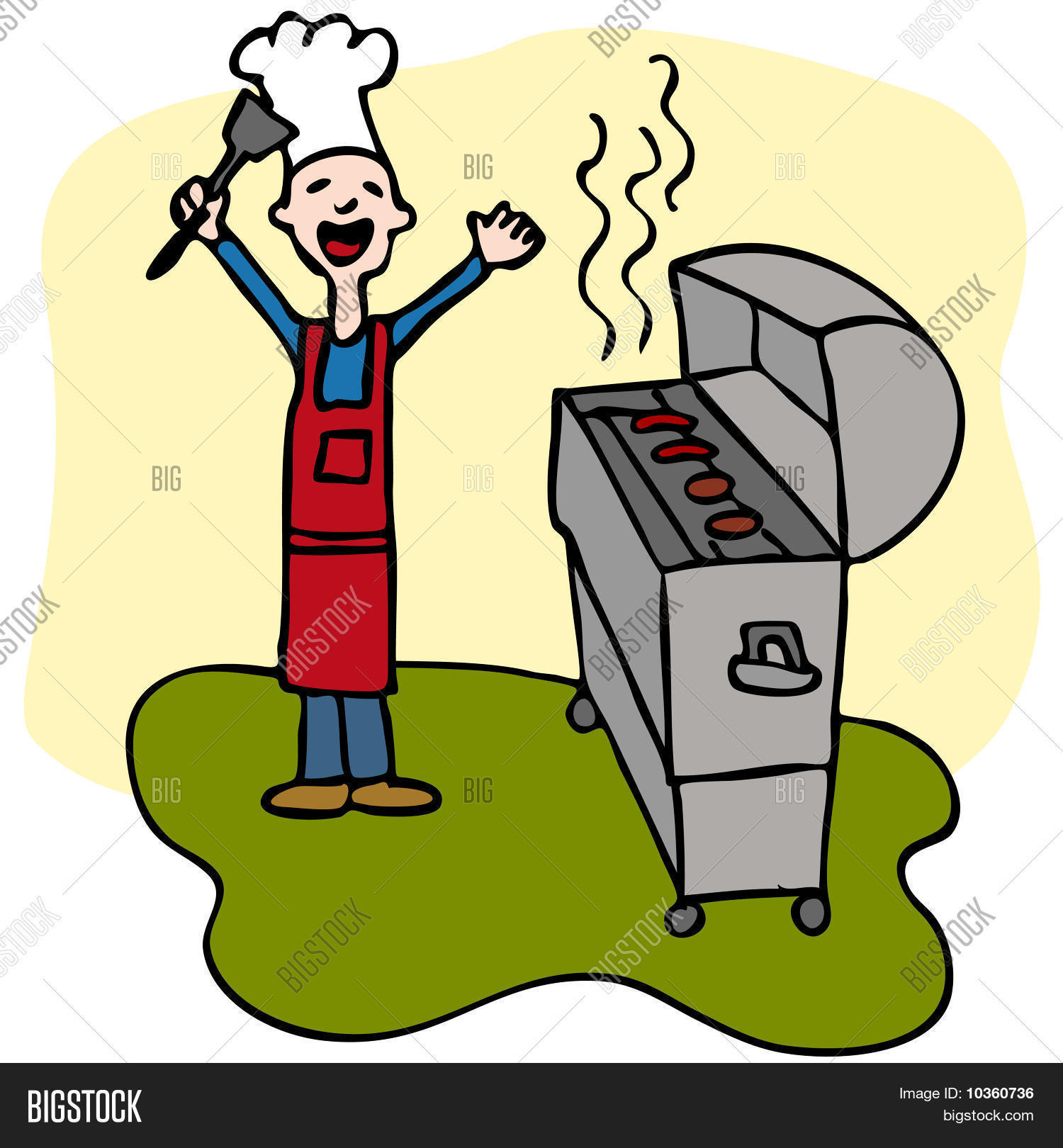 厨师男人烹饪烧烤架 库存矢量图和库存照片 | bigstock