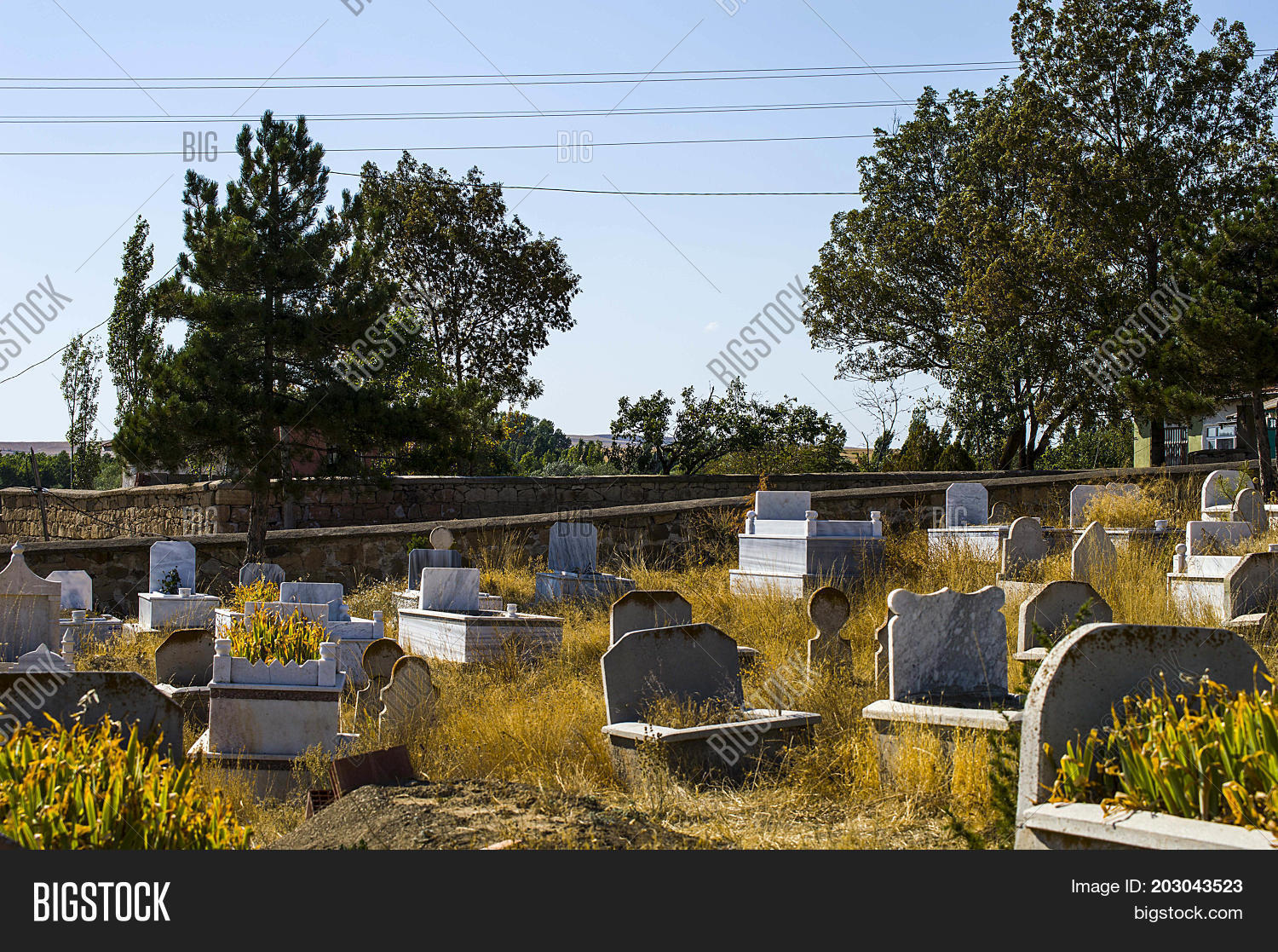 muslim graveyard, graveyard paintings, tombstones and the