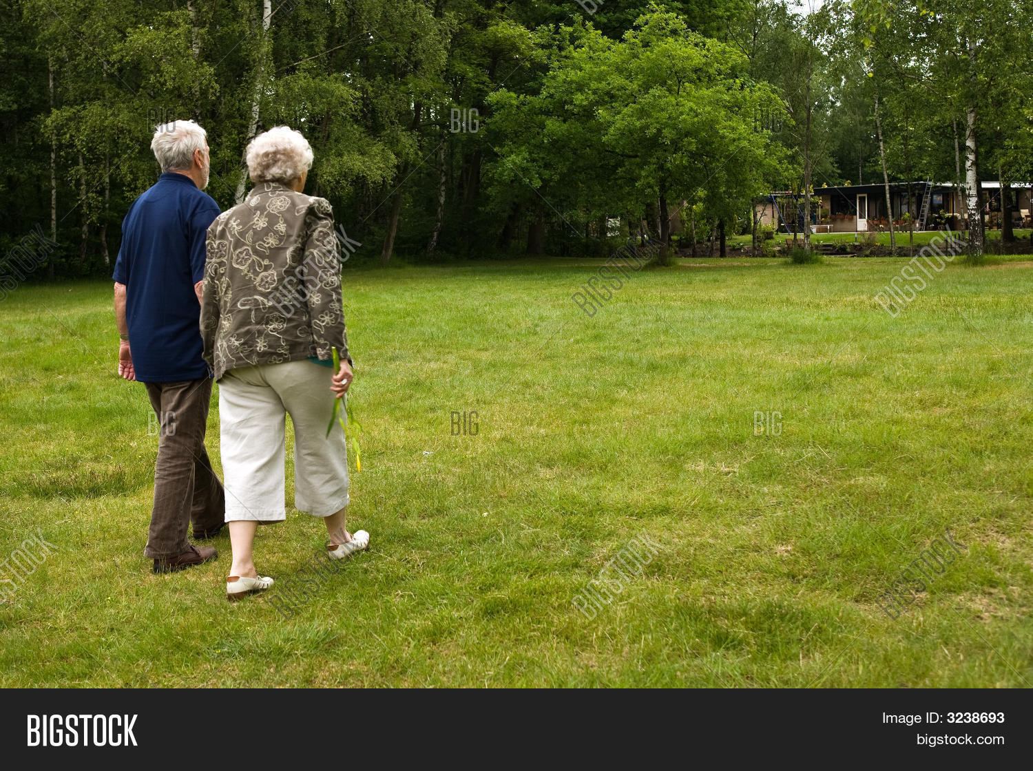 outside portrait of an elderly couple in a park