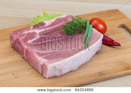 raw pork meat