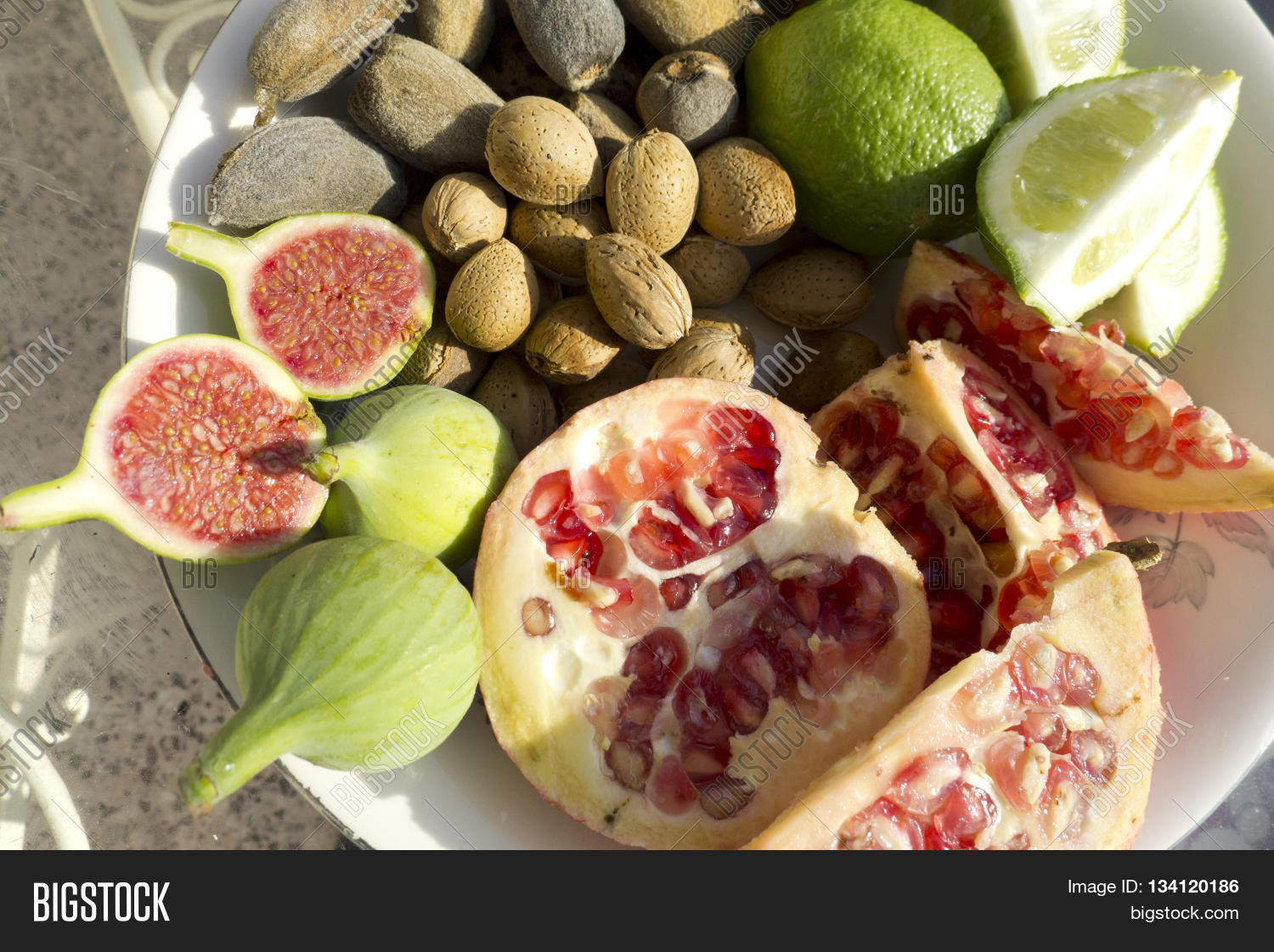 fresh fruits at the beautiful greek island lesvos