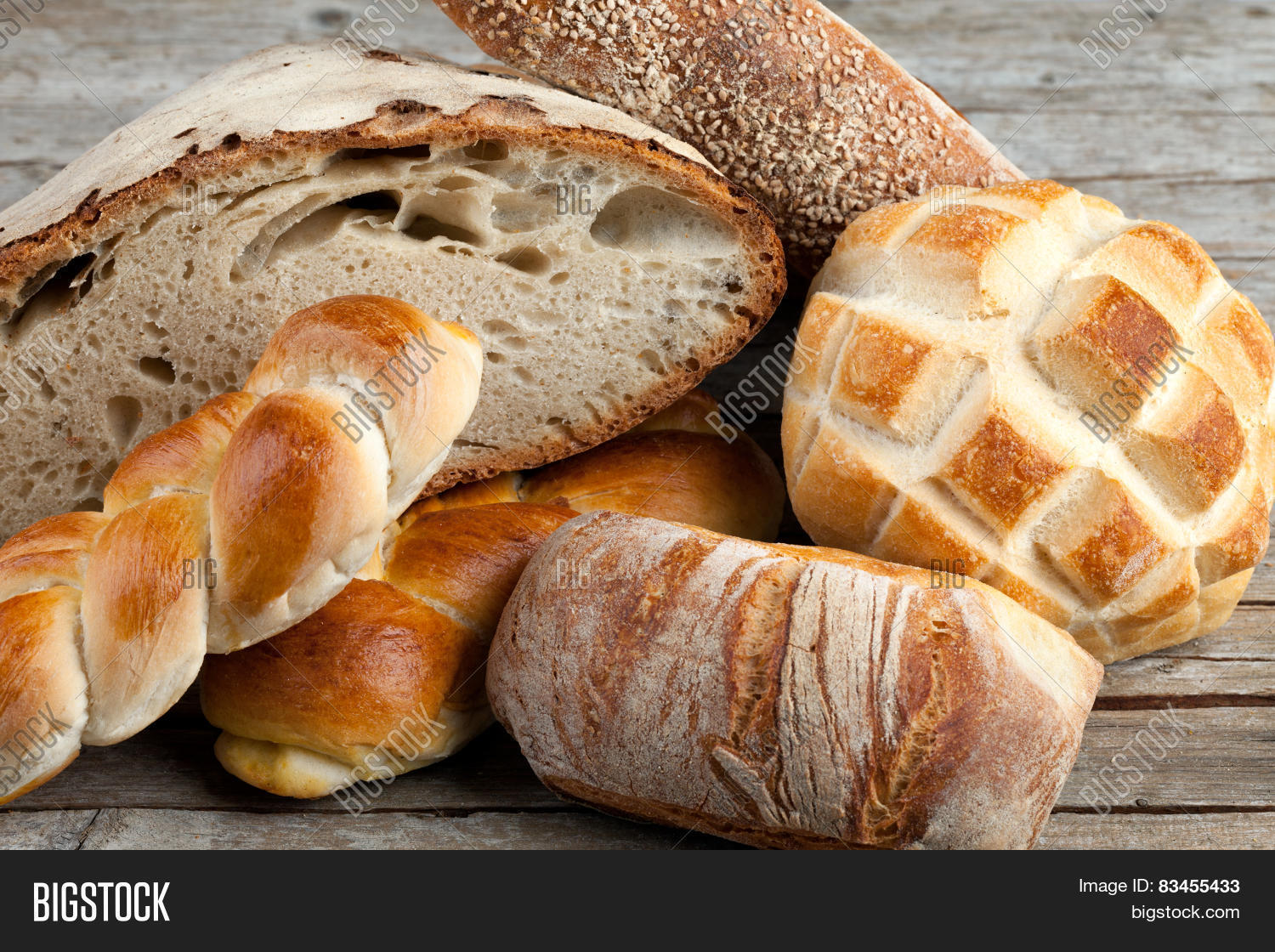 breads - mix of italian breads fresh baked.