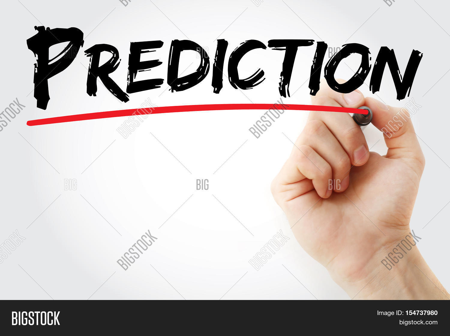 hand writing prediction with marker concept background