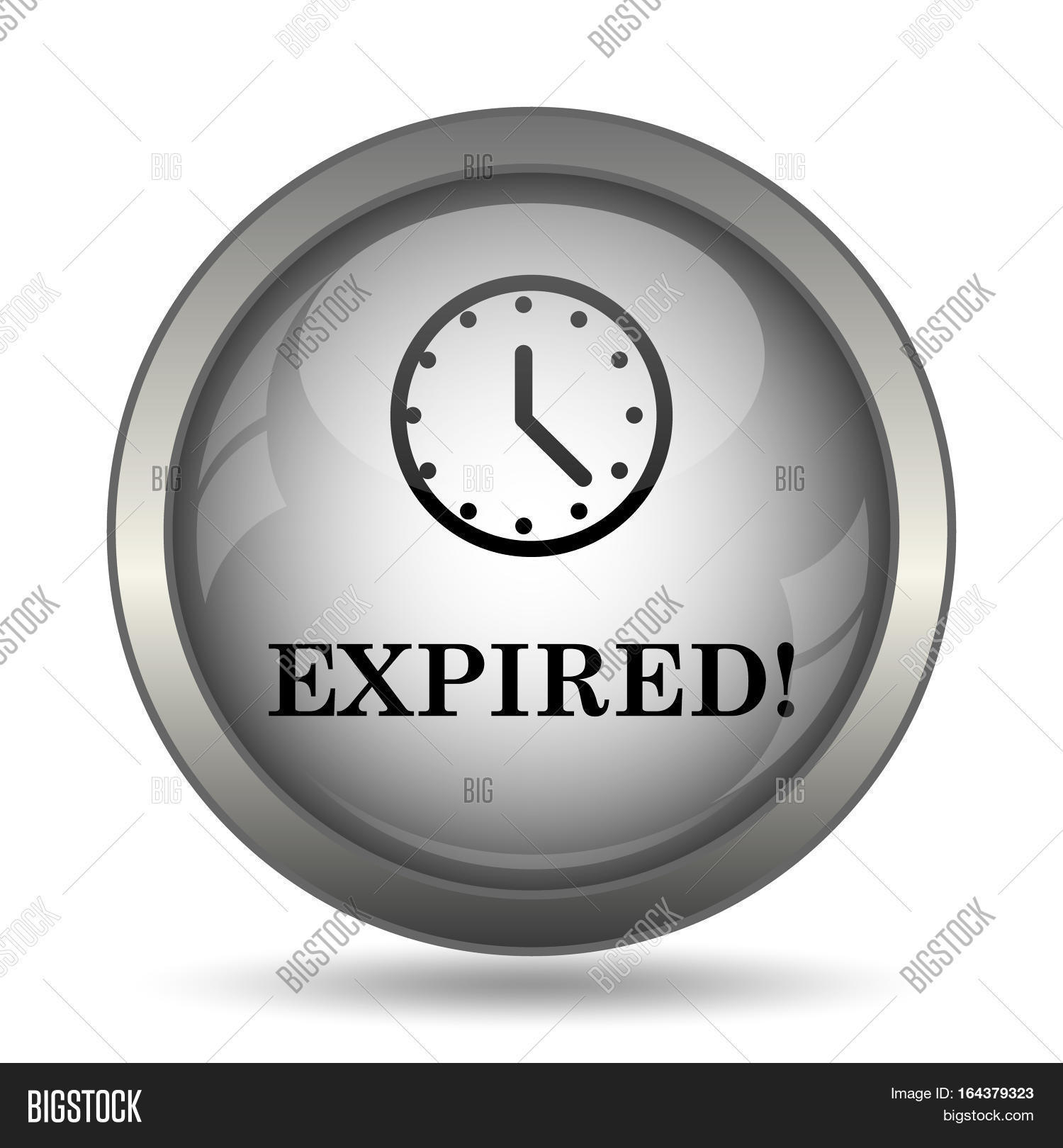 expired icon black website button on white background.