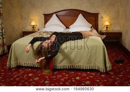 Strangled Beautiful Woman Black Image & Photo | Bigstock