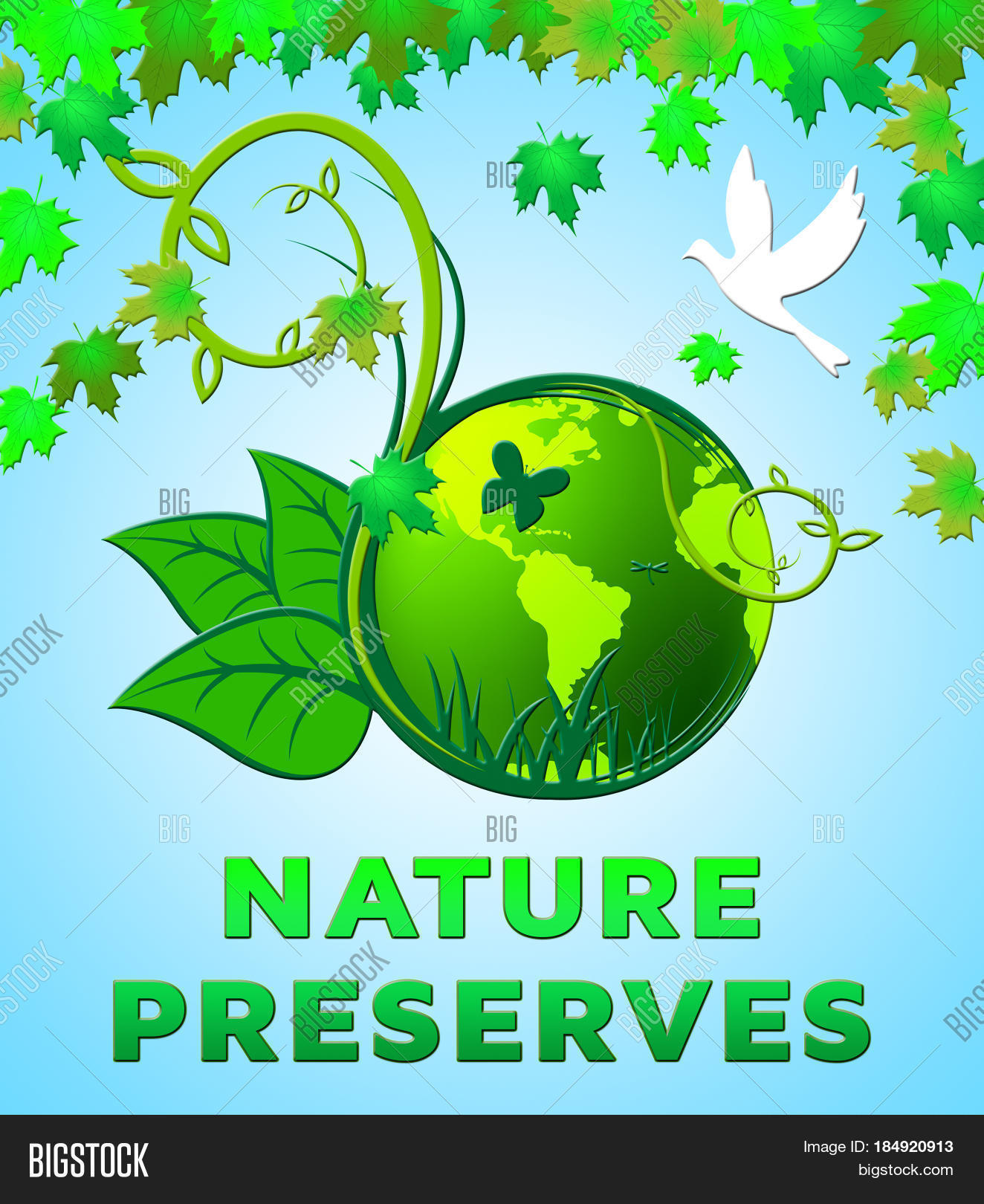 nature preserves showing eco conservation 3d illustration