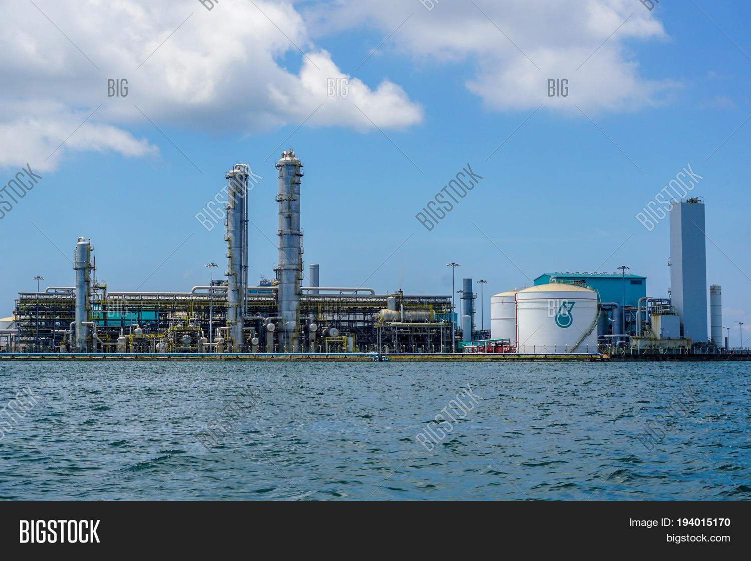 labuan,malaysia-may 1,2017:view of the oil and gas,oil refinery