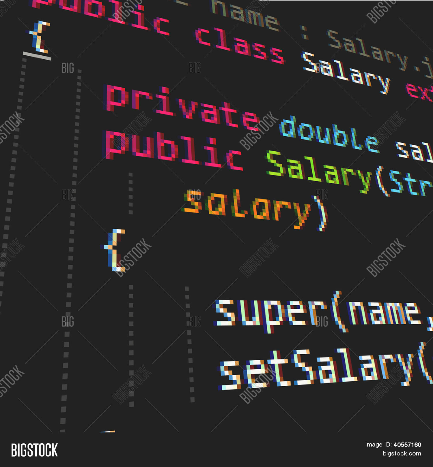 在黑暗的背景上的 java 编程代码 库存矢量图和库存照片 | bigstock