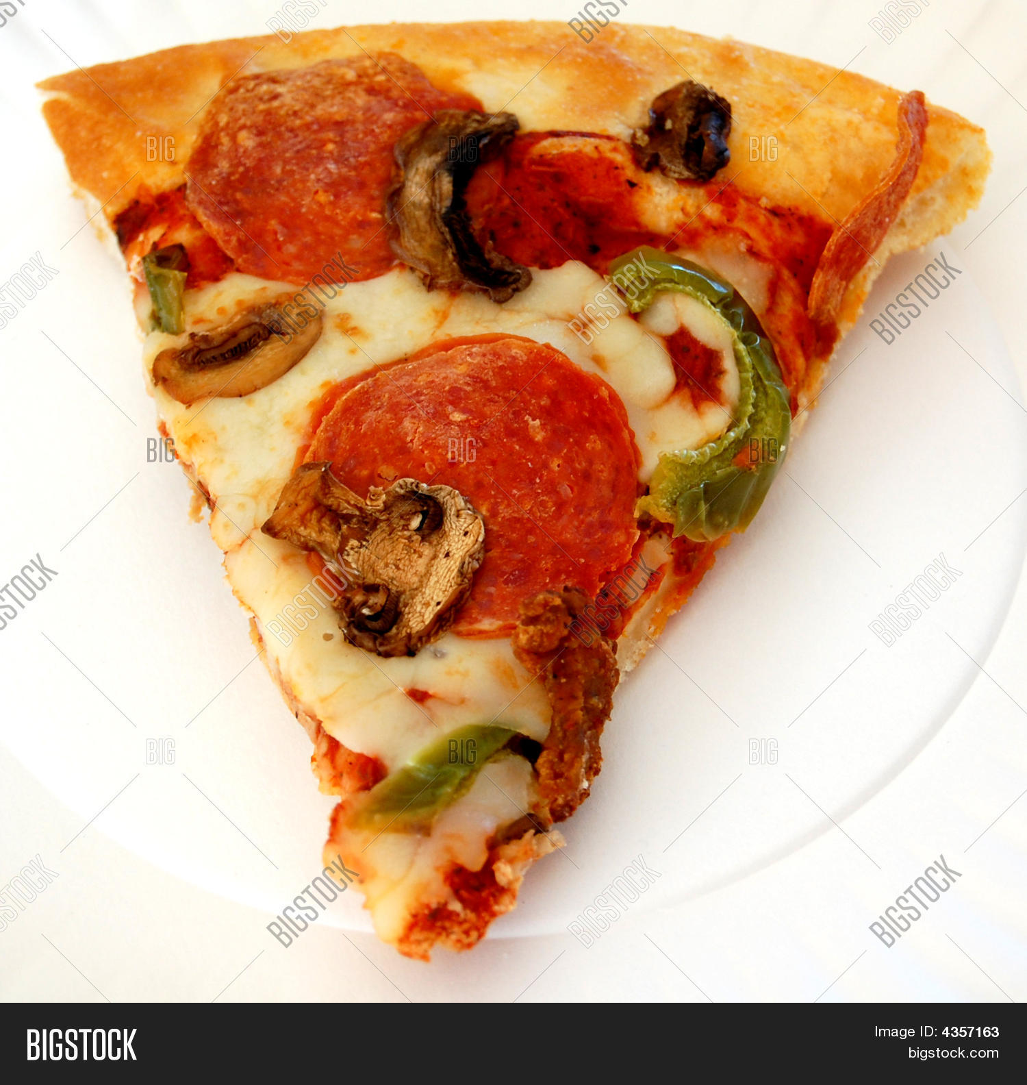 保存 slice of pepperoni mushroom and bell pepper pizza 库存
