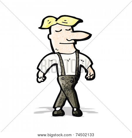 confident strutting man