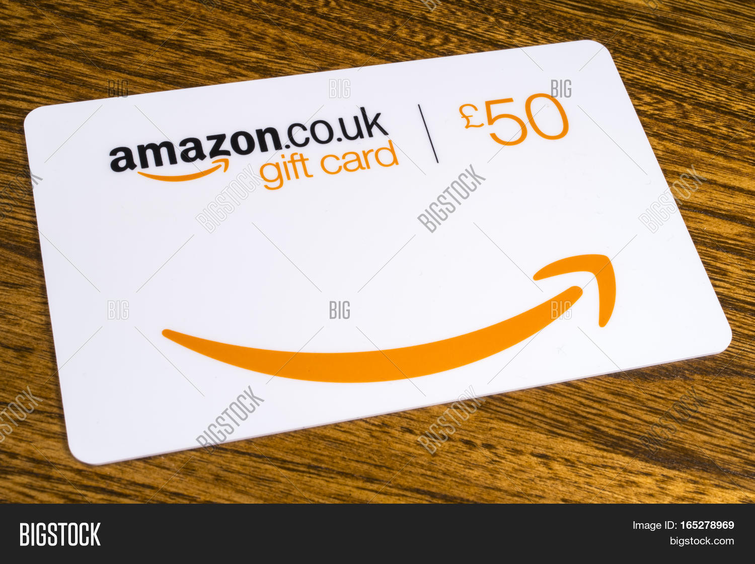 uk - january 13th 2017: a close-up shot of a 50 amazon gift card